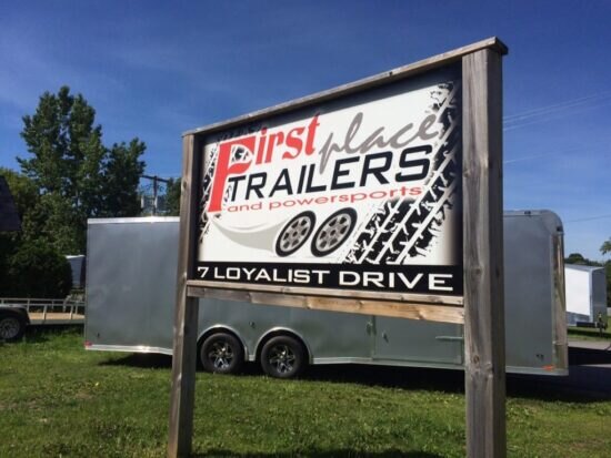 First Place Trailers Business Sign